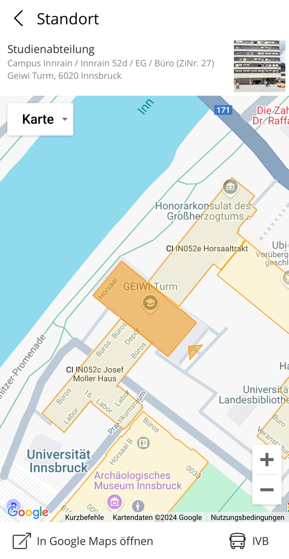 App der Universität Innsbruck
